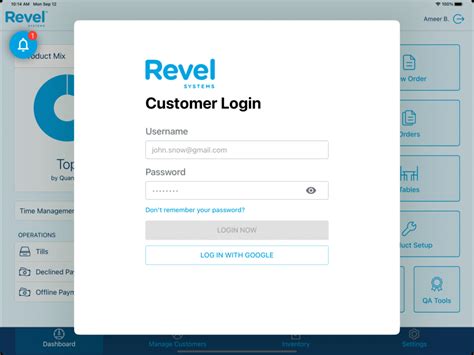 Revel Customer Login .